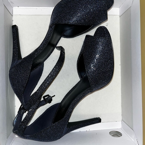New! MK Michael Kors Cambria Dress Sandal Glitter Cobalt Blue Size 7.5 - Picture 11 of 13